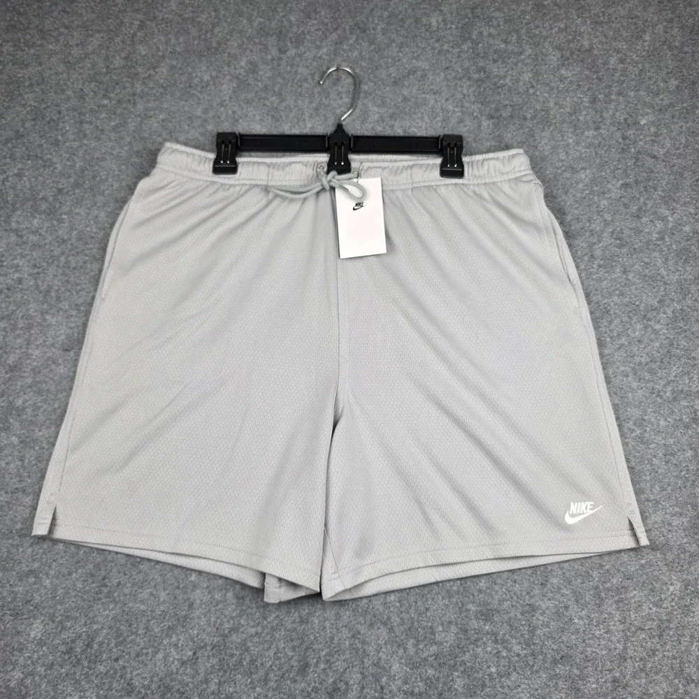 Nike Club Flow Gray Mesh Gym Outdoor Shorts Men's Size LT Large Tall FN3514 077